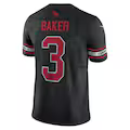 A.Cardinals #3 Budda Baker Black Vapor Limited Jersey Stitched American Football Jerseys