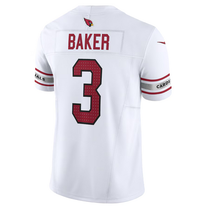 A.Cardinals #3 Budda Baker White Vapor Limited Jersey Stitched American Football Jerseys