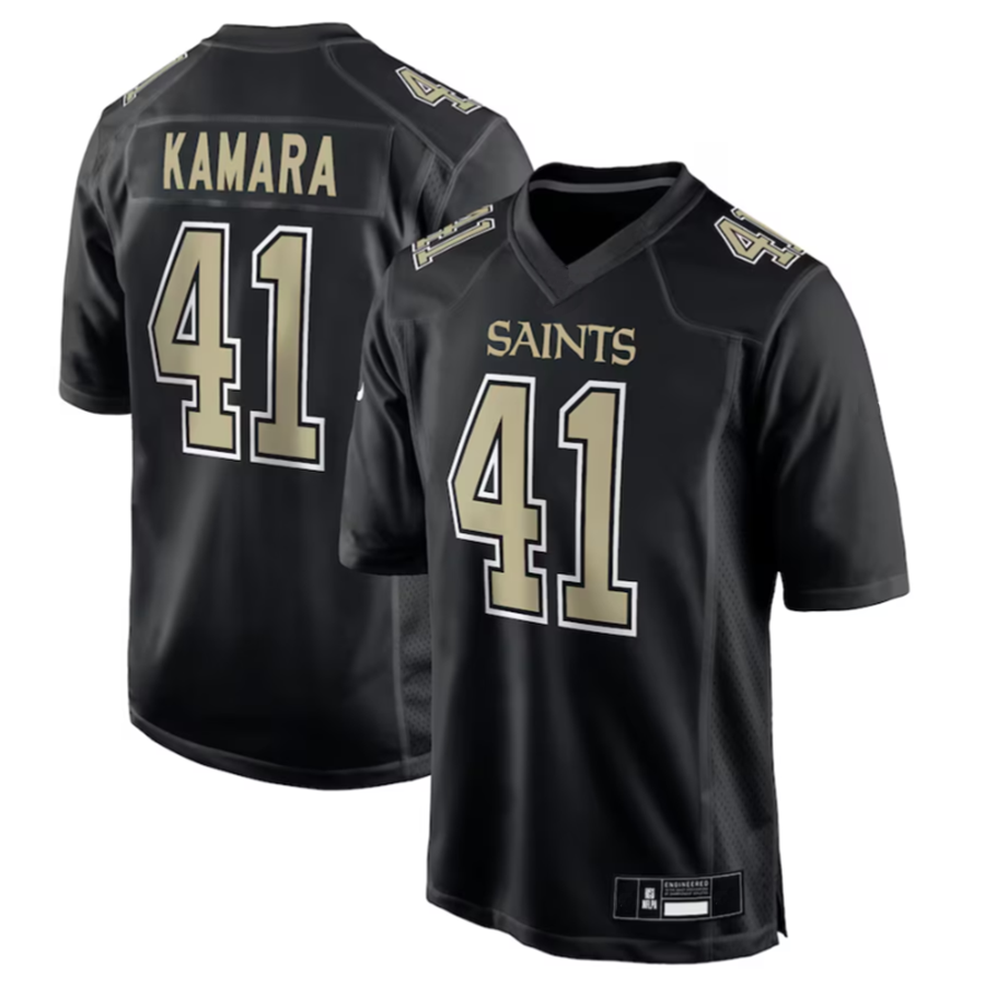 NO.Saints #41 Alvin Kamara Carbon Black Vapor F.U.S.E. Limited Jersey Stitched American Football Jerseys