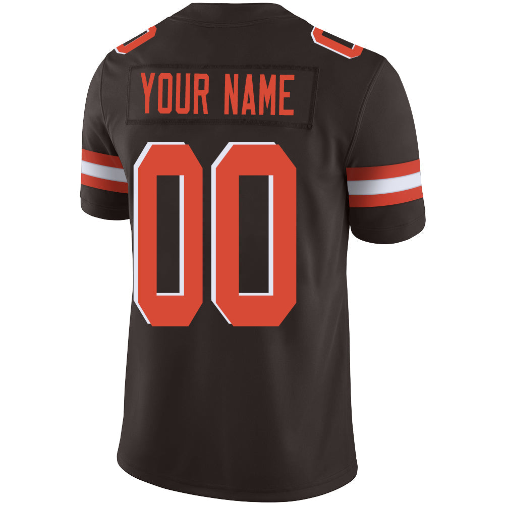Custom C.Brown Stitched American Jerseys Personalize Birthday Gifts Brown Football Jerseys