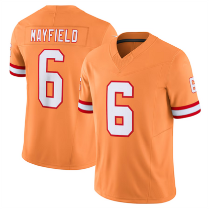 TB.Buccaneers #6 Baker Mayfield Orange Vapor F.U.S.E. Limited Jersey Stitched American Football Jerseys