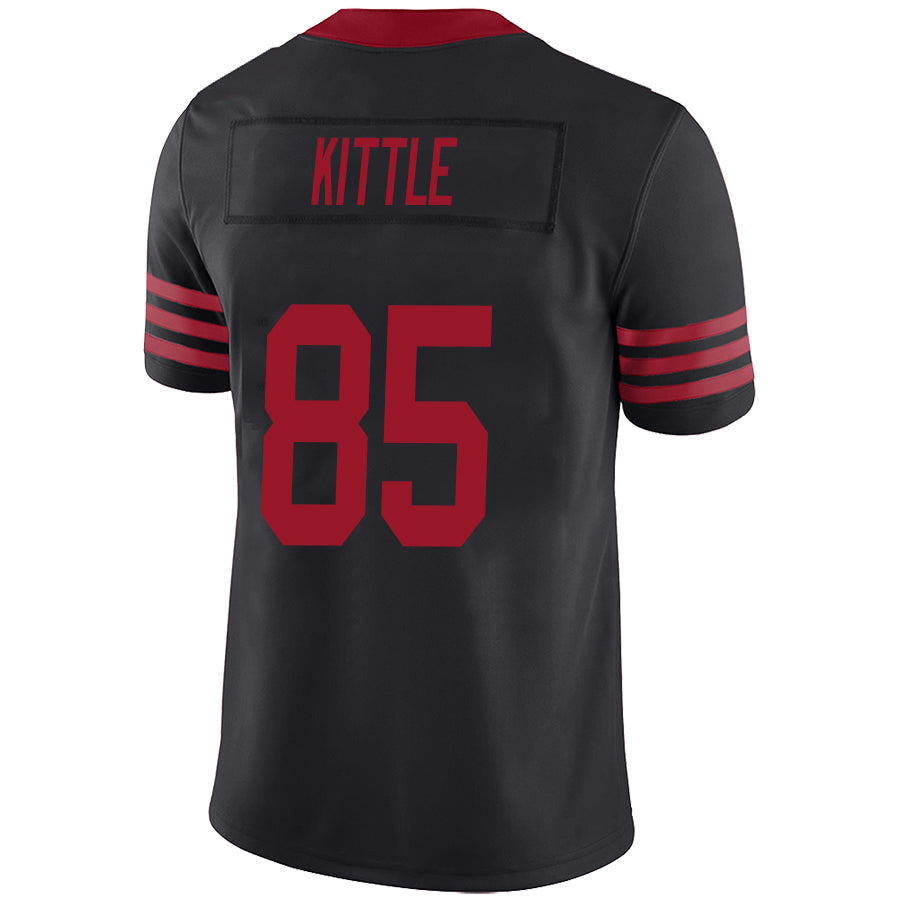 SF.49ers #85 George Kittle Black Vapor F.U.S.E. Limited Jersey Stitched American Football Jerseys