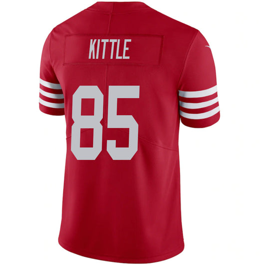 SF.49ers #85 George Kittle Scarlet Vapor F.U.S.E. Limited Jersey Stitched American Football Jerseys