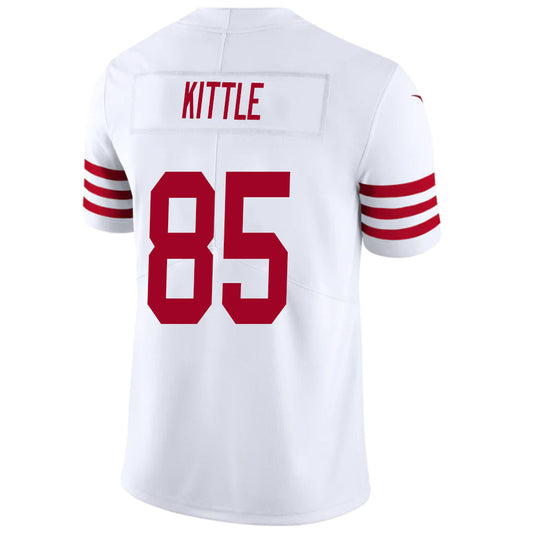 SF.49ers #85 George Kittle White Vapor F.U.S.E. Limited Jersey Stitched American Football Jerseys
