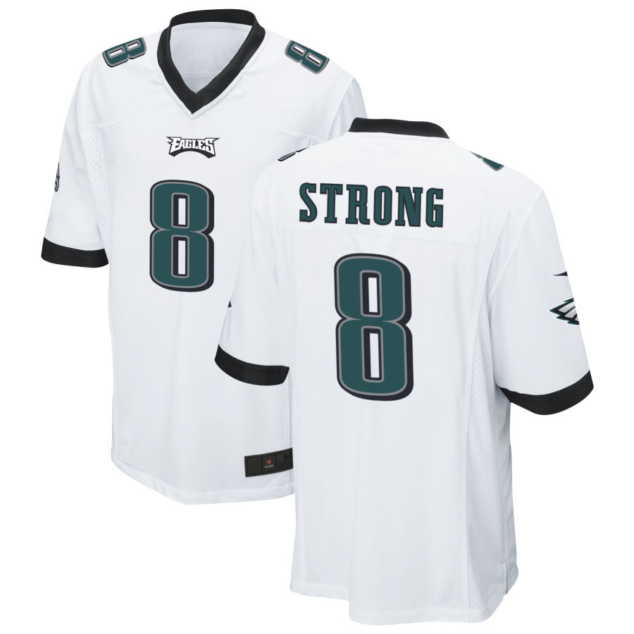 Football Jerseys P.Eagles #8 Carson Strong Player Stitched Game Jersey