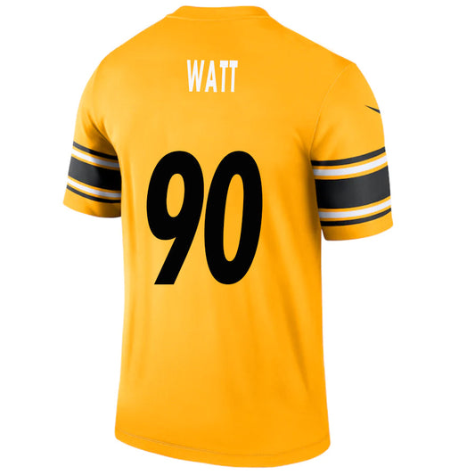 P.Steelers #90 T.J. Watt Gold Vapor F.U.S.E. Limited Jersey Stitched American Football Jerseys