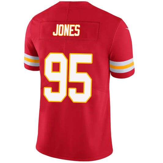 KC.Chiefs #95 Chris Jones Red Vapor F.U.S.E. Limited Jersey Stitched American Football Jerseys