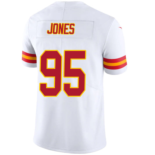 KC.Chiefs #95 Chris Jones White Vapor F.U.S.E. Limited Jersey Stitched American Football Jerseys