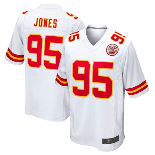 KC.Chiefs #95 Chris Jones White Vapor F.U.S.E. Limited Jersey Stitched American Football Jerseys