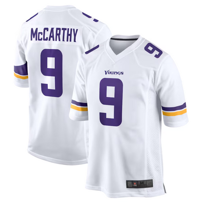 MN.Vikings #9 J.J. McCarthy Player White Game Football Jerseys