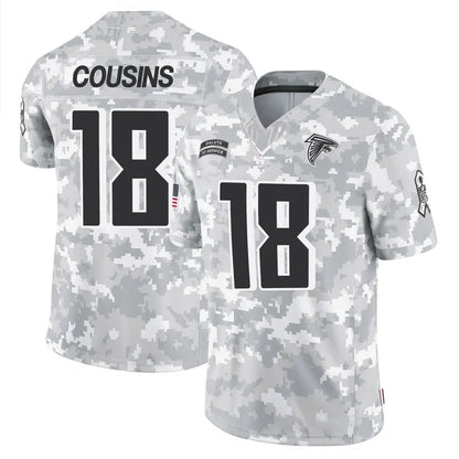 A.Falcons #18 Kirk Cousins Player Arctic Camo Salute to Service Limited Football Jerseys