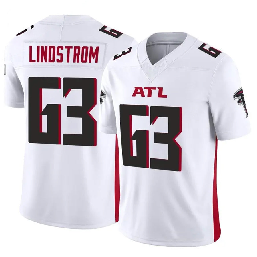 A.Falcons #63 Chris Lindstrom Player White Vapor F.U.S.E. Limited Elite Football Jerseys