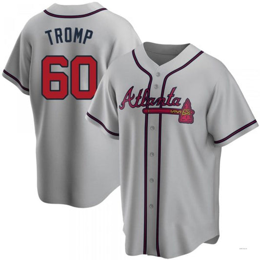 Atlanta Braves #60 Chadwick Tromp Gray Road Jersey Stitches Baseball Jerseys