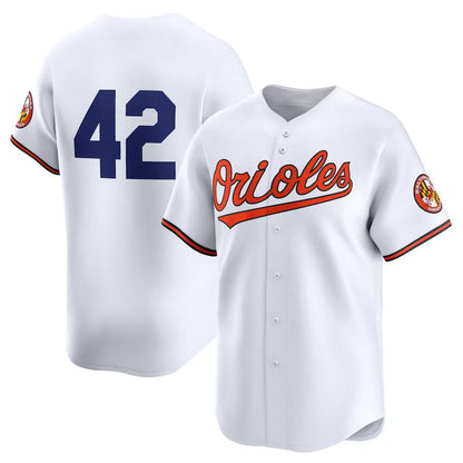 Baltimore Orioles 2024 #42 Jackie Robinson Day Home Limited Jersey ¨C White Stitches Baseball Jerseys