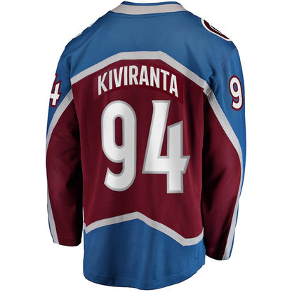 C.Avalanche #94 Joel Kiviranta Fanatics Home Premier Breakaway Player Jersey - Maroon Stitched American Hockey Jerseys