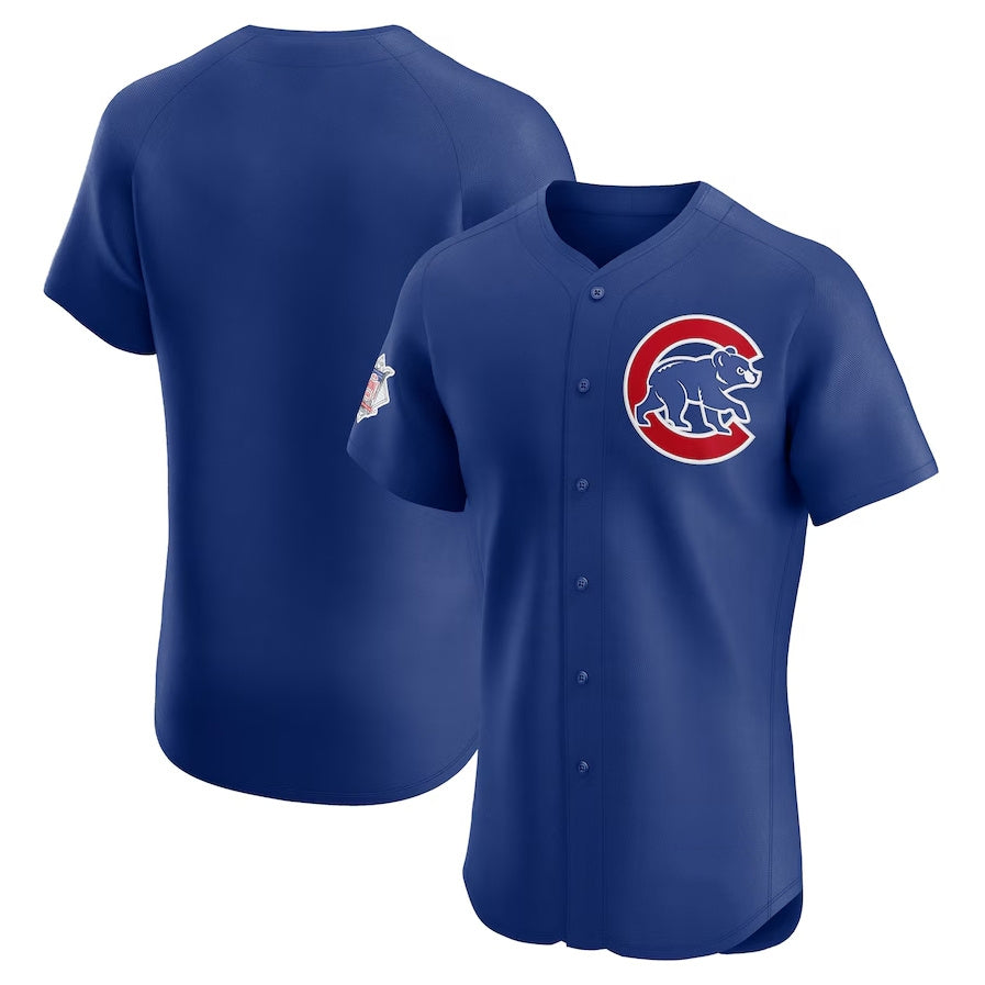 Chicago Cubs Alternate Vapor Premier Elite Patch Jersey - Royal Stitched Baseball Jersey