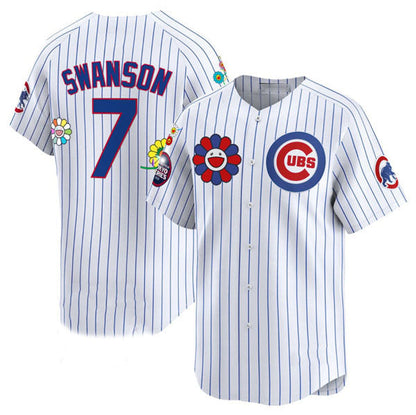 Chicago Cubs #7 Dansby Swanson White 2025 Tokyo Series Limited Stitched Baseball Jersey