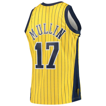 IN.Pacers #17 Chris Mullin Mitchell & Ness 1999-00 Hardwood Classics Swingman Jersey Gold Stitched American Basketball Jersey