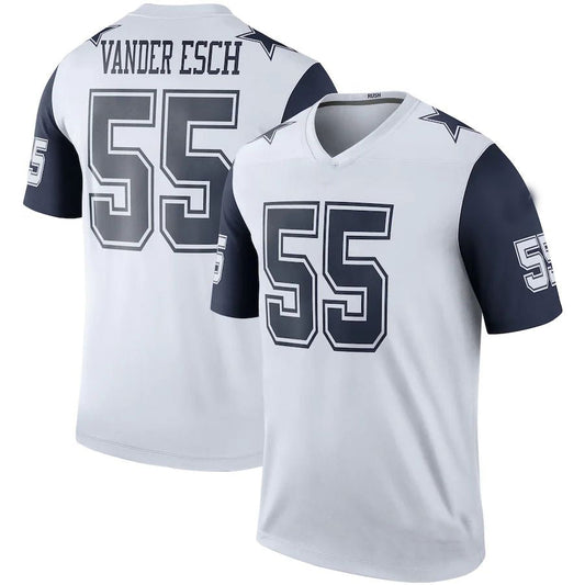 D.Cowboys #55 Leighton Vander Esch White Color Rush Legend Player Jersey Limited Jersey Stitched American Football Jerseys
