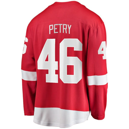 D.Red Wings #46 Jeff Petry Fanatics Home Breakaway Jersey - Red Stitched American Hockey Jerseys