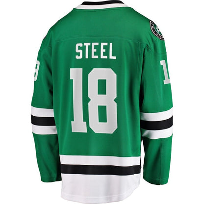 D.Stars #18 Sam Steel Fanatics Home Breakaway Jersey - Kelly Green Stitched American Hockey Jerseys