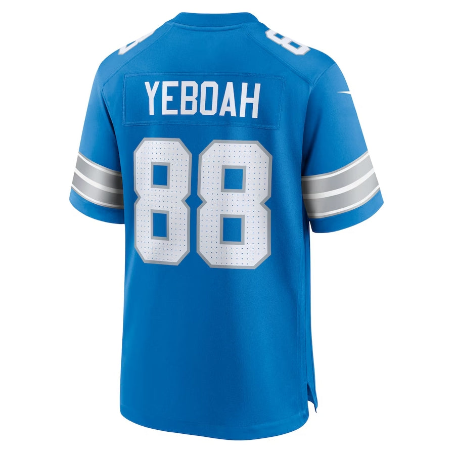 D.Lions #88 Kenny Yeboah Blue Team Game American Football Jerseys