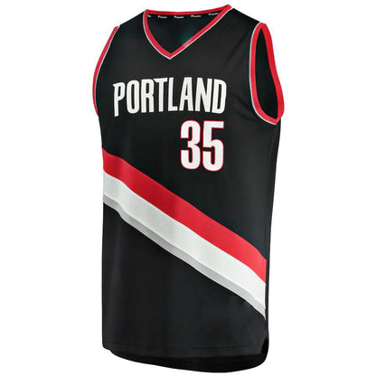 P.Trail Blazers #35 Didi Louzada  Fanatics Branded 2021-22 Fast Break Replica Jersey Icon Edition Black Stitched American Basketball Jersey