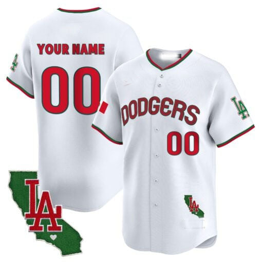 Custom Los Angeles Dodgers Mexico California Patch Vapor Premier Limited V3 ¨C All Stitched Baseball Jersey