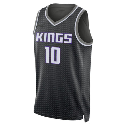 S.Kings #10 Domantas Sabonis Jordan Brand  Statement Edition Swingman Jersey Black Stitched American Basketball Jersey