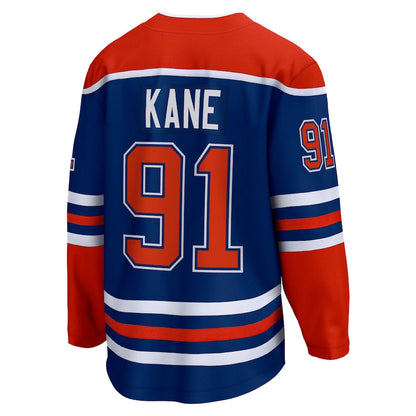 E.Oilers #91 Evander Kane Fanatics Branded Home Breakaway Player Jersey Royal Stitched American Hockey Jerseys