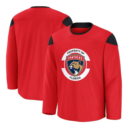 F.Panthers Fanatics Home Practice Jersey - Red Stitched American Hockey Jerseys