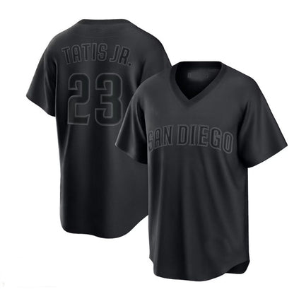 San Diego Padres #23 Fernando Tat¡§as Jr. Pitch Black Fashion Replica Player Jersey - Black Baseball Jerseys