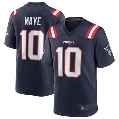 NE.Patriots #10 Drake Maye Navy Vapor F.U.S.E. Limited Jersey Stitched American Football Jerseys