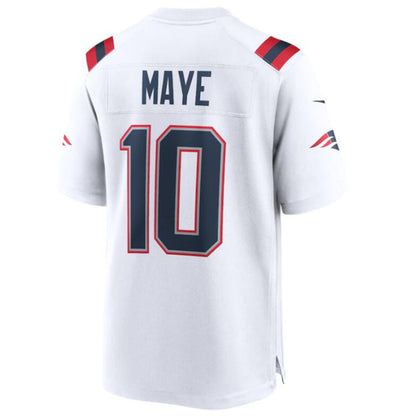 NE.Patriots #10 Drake Maye White Vapor F.U.S.E. Limited Jersey Stitched American Football Jerseys