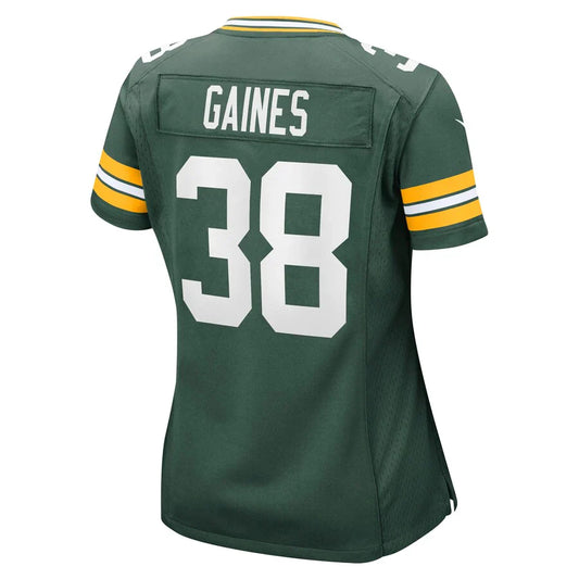 GB.Packers #38 Innis Gaines Green Game Jersey Stitched American Football Jerseys