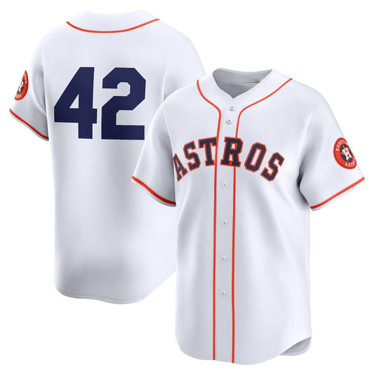 Houston Astros 2024 #42 Jackie Robinson Day Home Limited Jersey ¨C White Stitches Baseball Jerseys