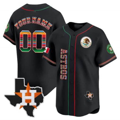 Custom Houston Astros Mexico Vapor Premier Limited V4 ¨C All Stitched Baseball Jersey