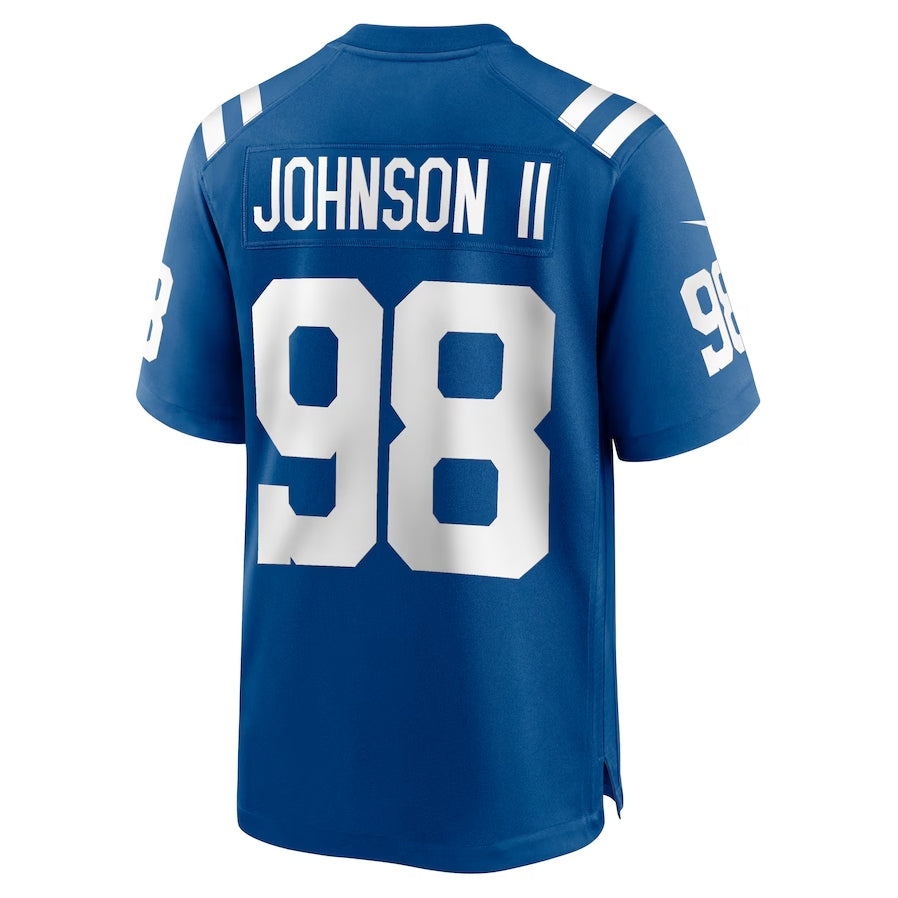IN.Colts #98 Eric Johnson II Royal Team Game American Football Jerseys
