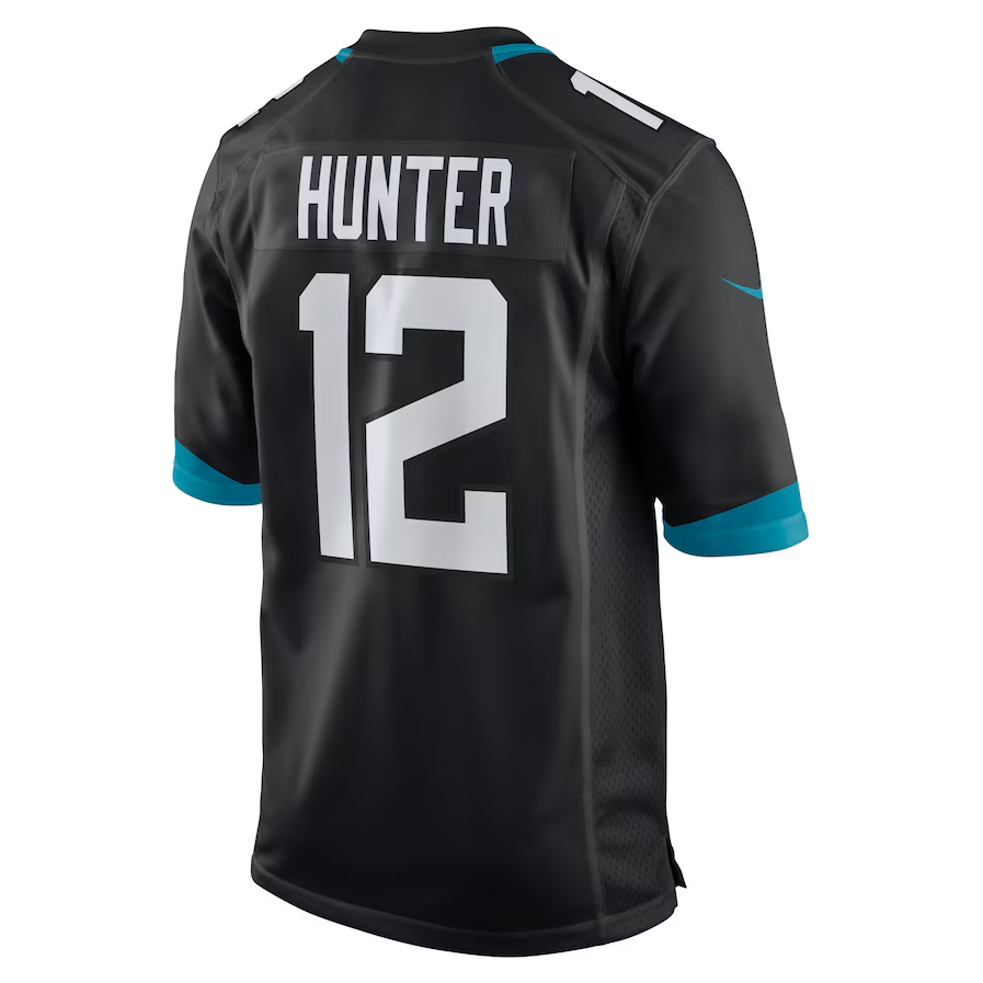 J.Jaguars #12 Travis Hunter Black 2025 Draft First Round Pick Alternate Game Player Stitched American Football Jerseys