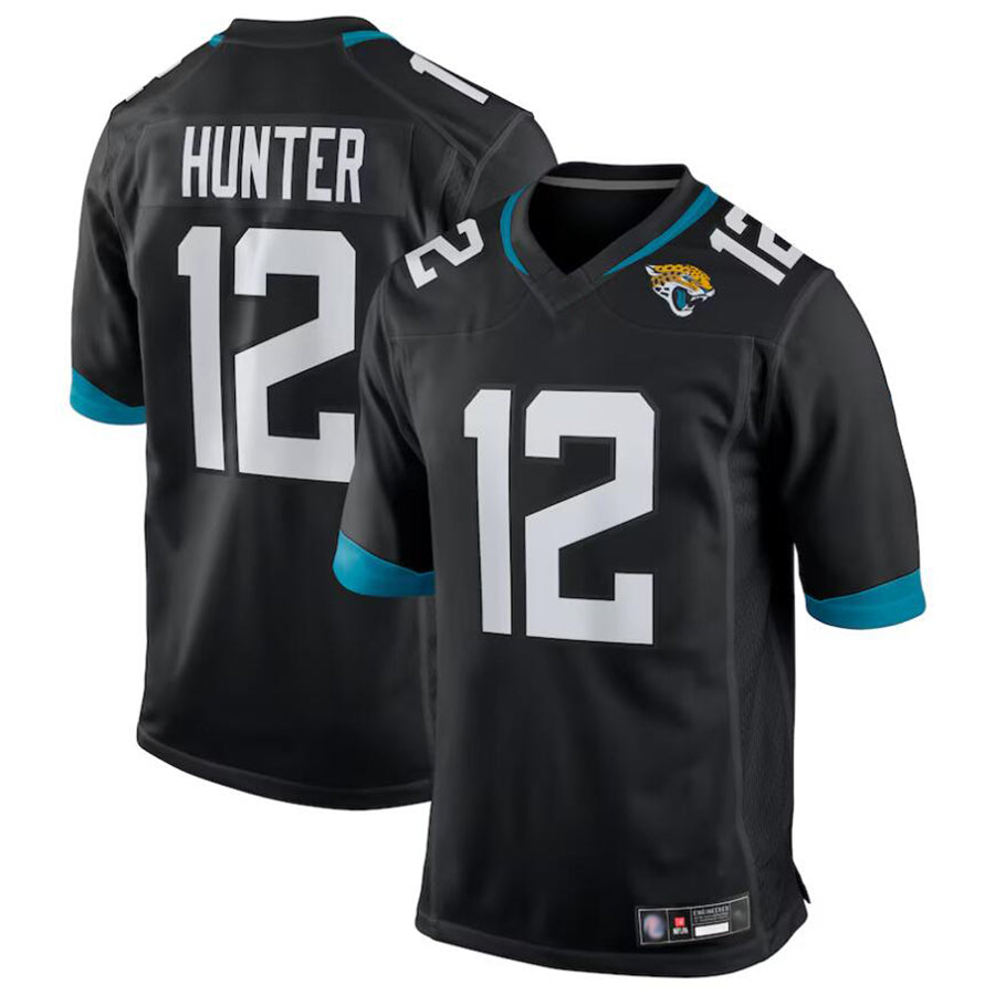 J.Jaguars #12 Travis Hunter Player Black Replica Game Football Jerseys