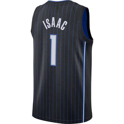 O.Magic #1 Jonathan Isaac 2020-21 Swingman Jersey  Icon Edition Black Stitched American Basketball Jersey