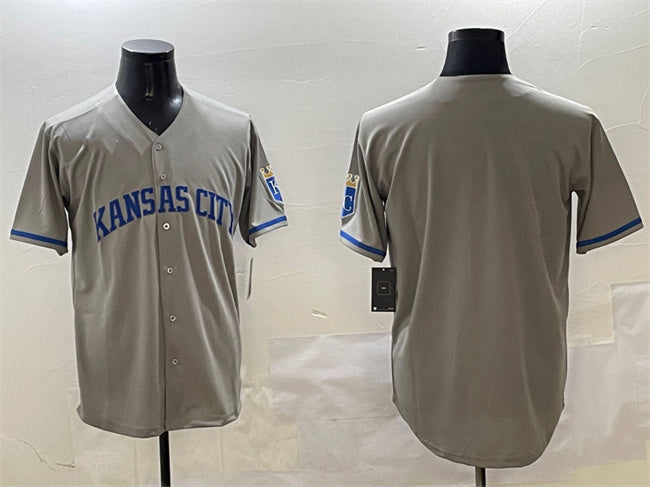 Kansas City Royals Blank Gray 2024 Away Limited Stitched Baseball Jersey