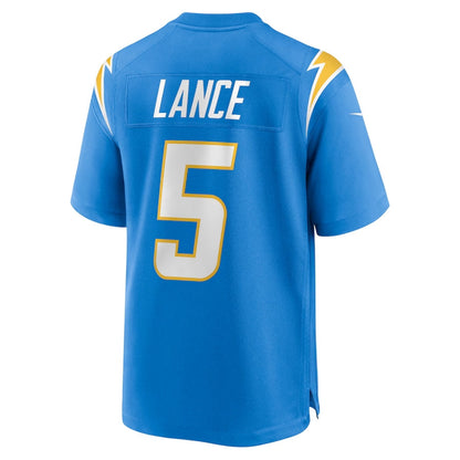 LA.Chargers #5 Trey Lance Powder Blue Team Game Stitched American Football Jerseys