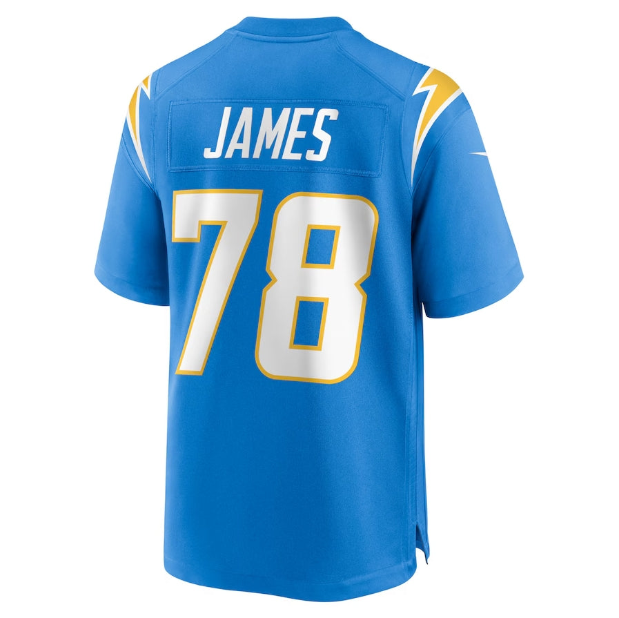 LA.Chargers #78 Andre James Powder Blue Team Game Stitched American Football Jerseys