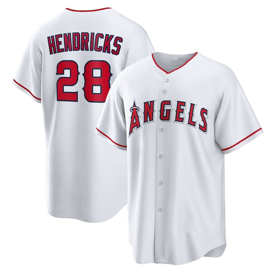 Los Angeles Angels #28 Kyle Hendricks Home Replica Jersey - White Stitched Baseball Jersey