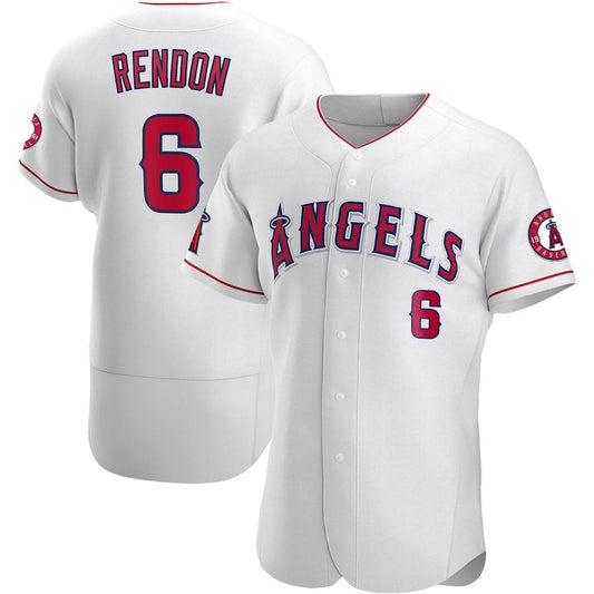 Los Angeles Angels #6 Anthony Rendon Authentic Player Jersey - White Stitched Baseball Jersey
