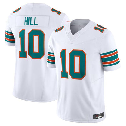 #10 Tyreek Hill Player M.Dolphins White Vapor F.U.S.E. Limited American Stitched Football Jerseys