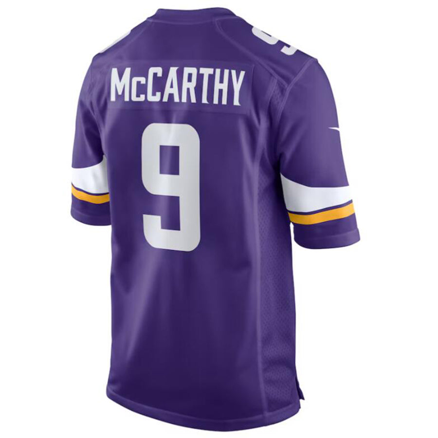 M.Vikings #9 J.J. McCarthy Player Purple Game Football Jerseys