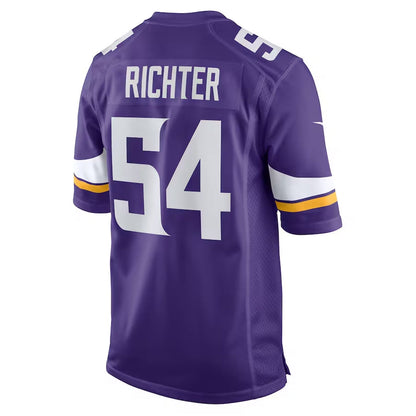 MN.Vikings #54 Bo Richter Purple Team Game Stitched American Football Jerseys