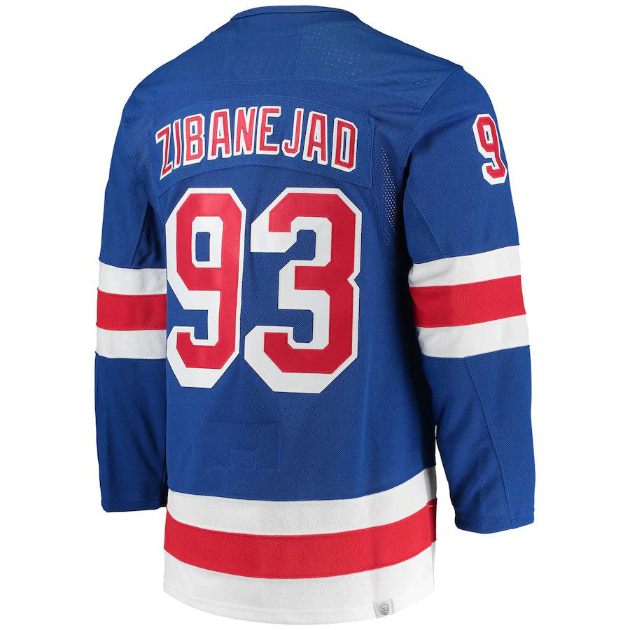 NY.Rangers #93 Mika Zibanejad Home Primegreen Authentic Pro Player Jersey Blue Stitched American Hockey Jerseys